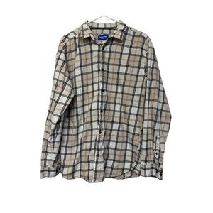 Men's Jack & Jones Plaid Casual Long Sleeve Button Up Shirt Size Large EUC #6021